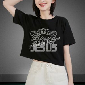 jesus custom screen print rhineston &hellip;