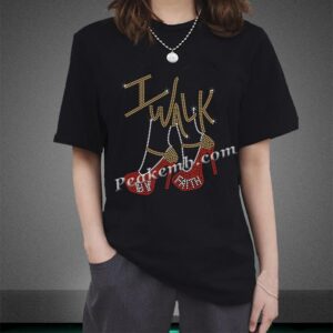 wholesale I walk print rhinestone t &hellip;