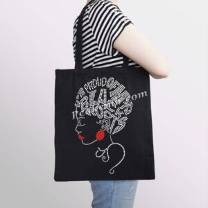 afro girl heat press rhinestone tra &hellip;