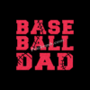 red base ball dad letters iron on heat transfer 1 A20p1284