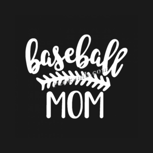 white baseball mom letters iron on  …
