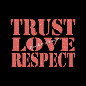 trust love respect letters iron on  &hellip;