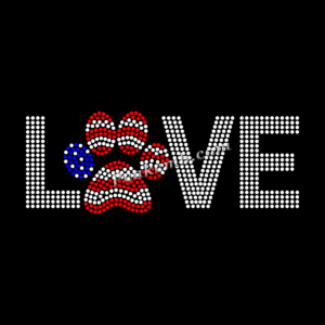 L????VE letters iron on rhinestone  &hellip;