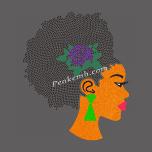 rhinestones hair design afro girl i …
