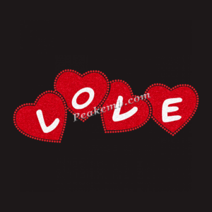 Love letters 4 hearts design iron o …