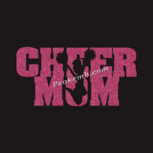 cheer mom letters w/ girl iron on h …