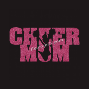 cheer mom letters w/ girl iron on h &hellip;
