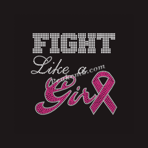 fight like a girl rhinestone letter &hellip;