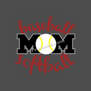 baseball mom softball rhinestone ir &hellip;