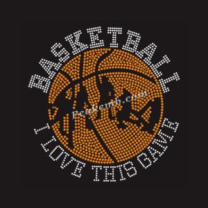 i love this game basketball rhinest …