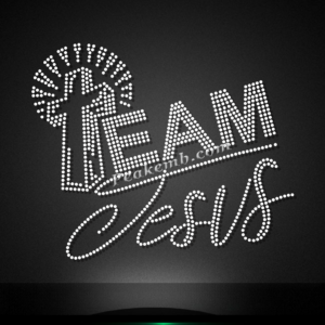 team jesus rhinestone iron on trans &hellip;
