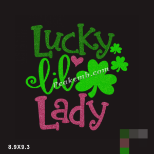 Lucky lil lady letters heat iron on …
