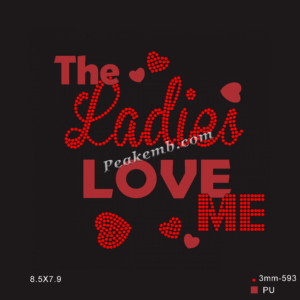 the ladies love me letters iron on  …
