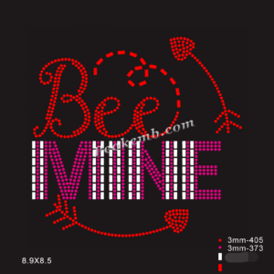 bee mine rhinestone letters iron on &hellip;