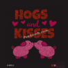 hogs and kisses letters w/ image heat iron on transfer for tshirt etc. 1 A20p940