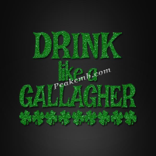 vinyl drink like a gallagher letters iron on heat transfer 6 vinyl drink like a gallagher letters iron on heat transfer - Image 4