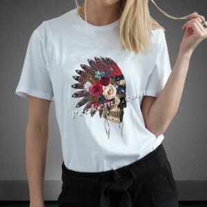 wholesale skull screen print heat t &hellip;