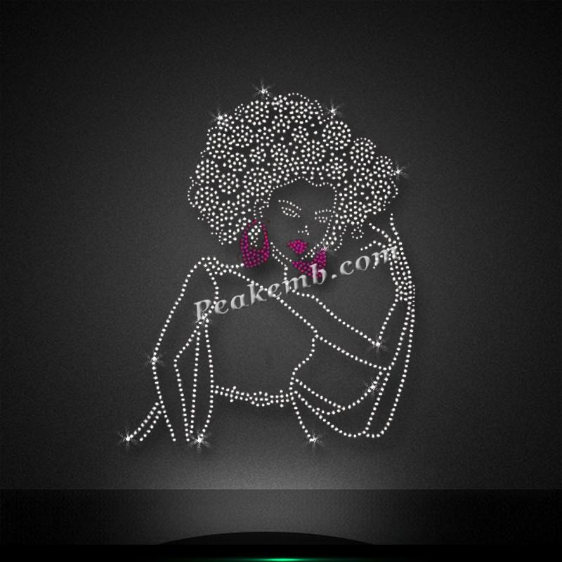 wholesale black girl screen rhinestone transfers 8 wholesale black girl screen rhinestone transfers - Image 6
