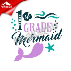 Back to School Iron on Mermaid 1st  …