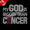 Custom my god is bigger than cancer Breast Cancer Glitter Iron on Transfers 1 H1a8ceaaa89b348c28d405e687d450343u