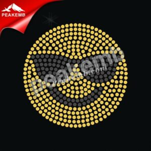 Smiley Face Rhinestone Iron On Tran &hellip;