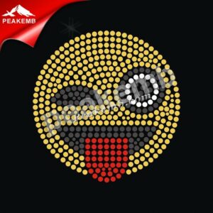 Smiley Face Rhinestone Iron On Tran &hellip;