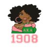 Heat Press Sorority AKA 1908 Afro Girl Vinyl T shirt Transfers 2 Peakxf 220314002