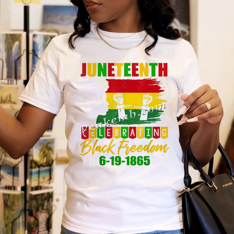 wholesale Custom Juneteenth Black Freedom Printing Direct to Film Transfer 4 wholesale Custom Juneteenth Black Freedom Printing Direct to Film Transfer - Image 2