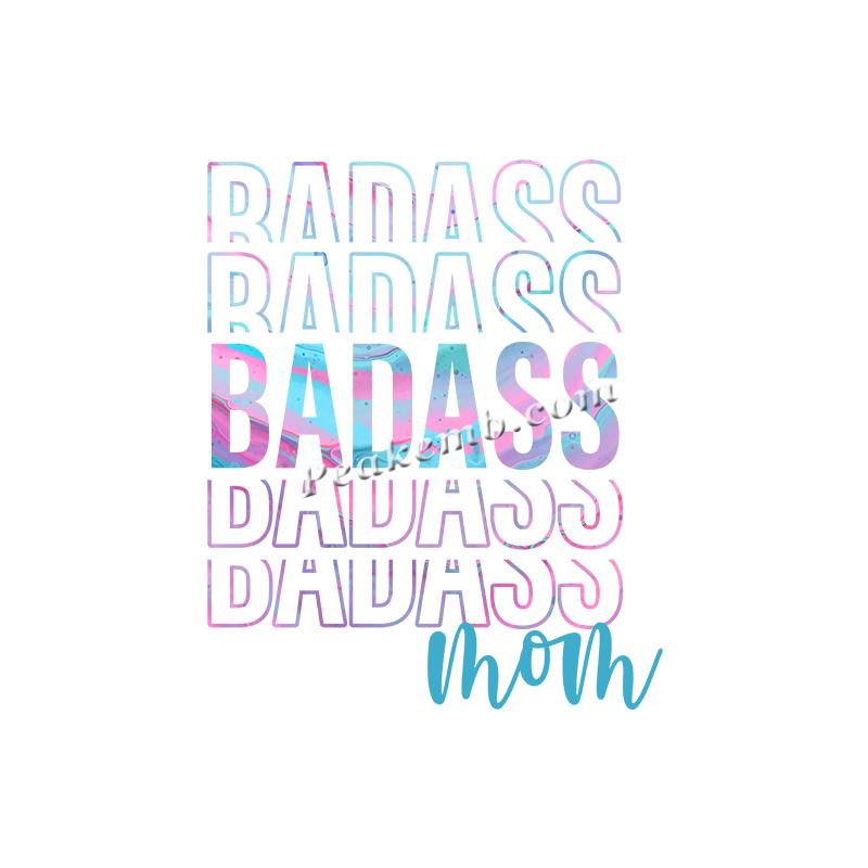 wholesale Hot Sale Reflective Rainbow Vinyl Badass Mom Heat Transfer for T-shirts 4 wholesale Hot Sale Reflective Rainbow Vinyl Badass Mom Heat Transfer for T-shirts - Image 2