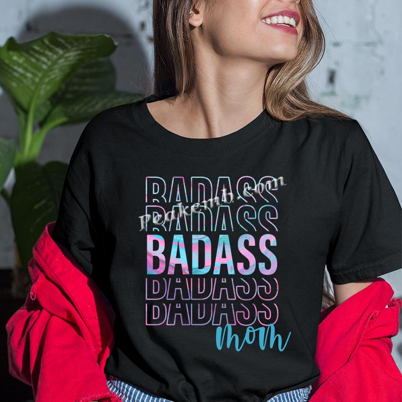 wholesale Hot Sale Reflective Rainbow Vinyl Badass Mom Heat Transfer for T-shirts 6 wholesale Hot Sale Reflective Rainbow Vinyl Badass Mom Heat Transfer for T-shirts - Image 4