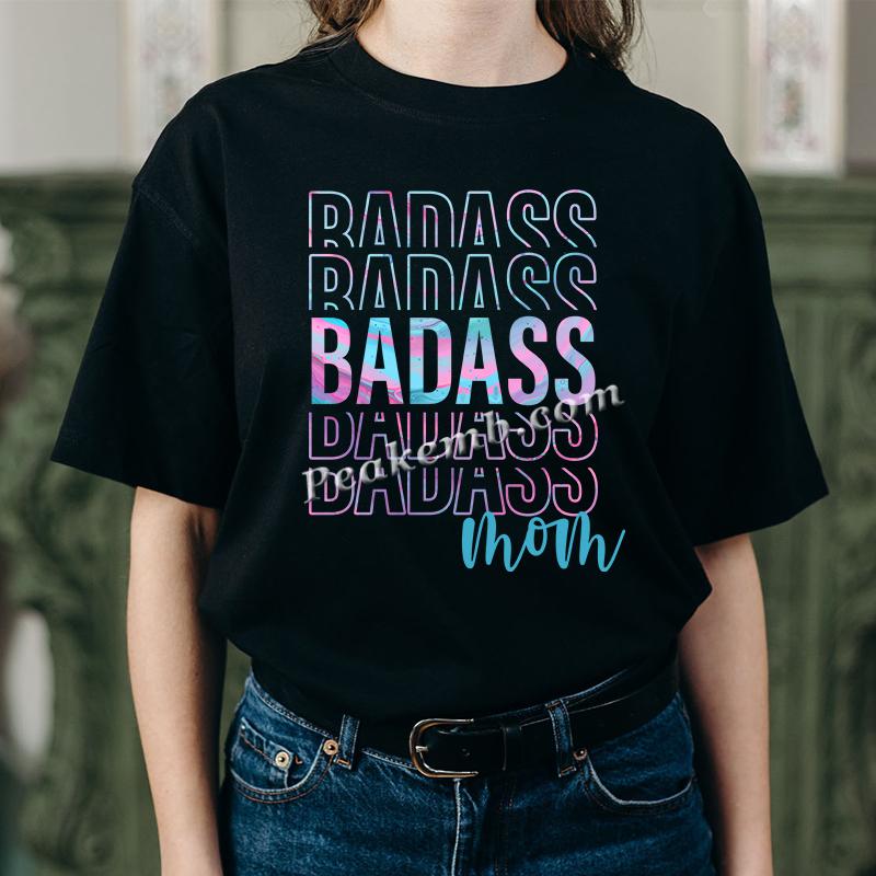wholesale Hot Sale Reflective Rainbow Vinyl Badass Mom Heat Transfer for T-shirts 8 wholesale Hot Sale Reflective Rainbow Vinyl Badass Mom Heat Transfer for T-shirts - Image 6