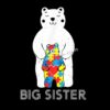 Custom Printing Autism Bears Big Sister Heat Transfer T-shirt Design 1 Peakxf 2203171