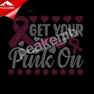 Bling Iron on Rhinestone Pink Ribbo &hellip;