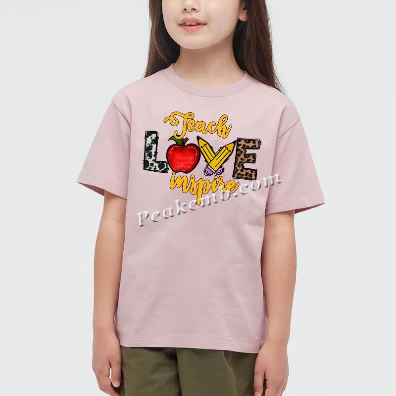 Back School Heat Transfer Ready To Press Teach Love Kids Transfer 2 H29faa09231684ce4ba18d45178bf822al