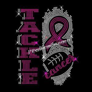 Iron on Tackle Cancer Rhinestone Ca &hellip;