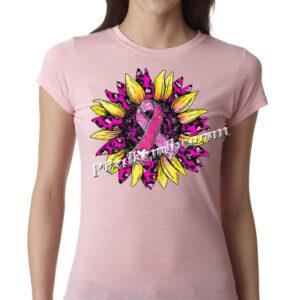 Women Wear Pink Ribbon Design Print &hellip;