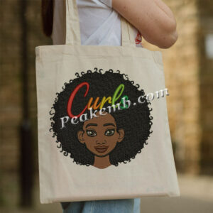Custom Personalized Afro Girl Curls …