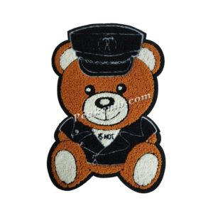 Hip Hop Bear Patch Stripes Iron on  &hellip;