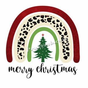 Printed Arched Merry Christmas prin …