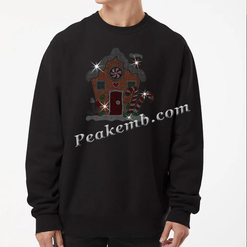 #wholesale Iron on Christmas Candy Rhinestone Motifs Gingerbread House Christmas Hotfix Bling Womens Plus Sizes Available 4 #wholesale Iron on Christmas Candy Rhinestone Motifs Gingerbread House Christmas Hotfix Bling Womens Plus Sizes Available - Image 2