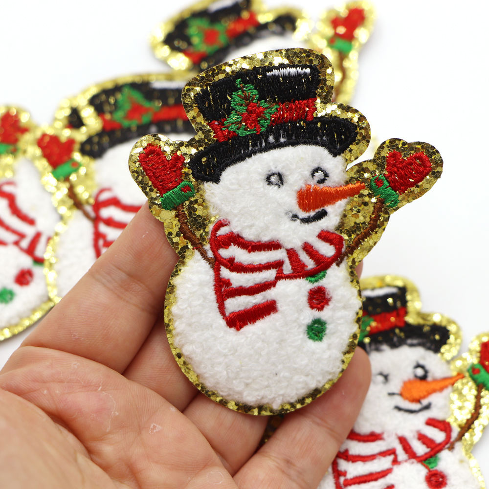 #wholesale New Christmas letter embroidery cloth, Christmas tree towel embroidery patch, snowman snowflake computer embroidery stamp patch 4 #wholesale New Christmas letter embroidery cloth, Christmas tree towel embroidery patch, snowman snowflake computer embroidery stamp patch - Image 2