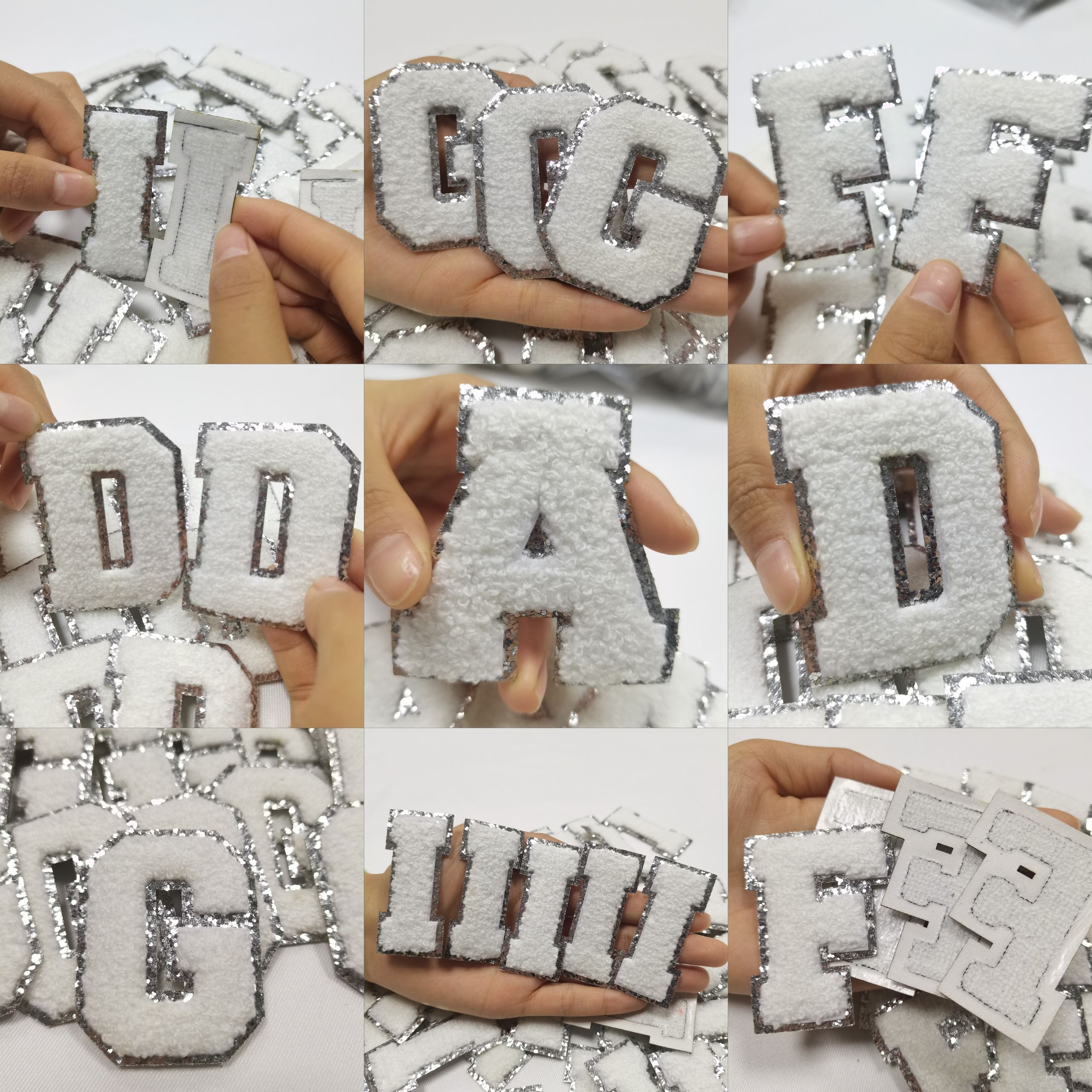 wholesale High Quality 2.5inch Alphabet A-Z Glitter Patches Iron On Chenille Glitter Letter Patches For Clothing 1 H76b95898baee4265a7306c25ca8b421eX