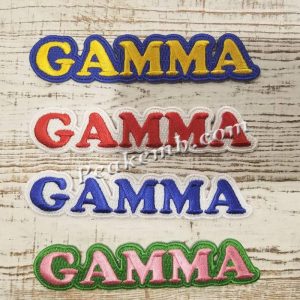 GAMMA Embroidery Patches Letters Pa …