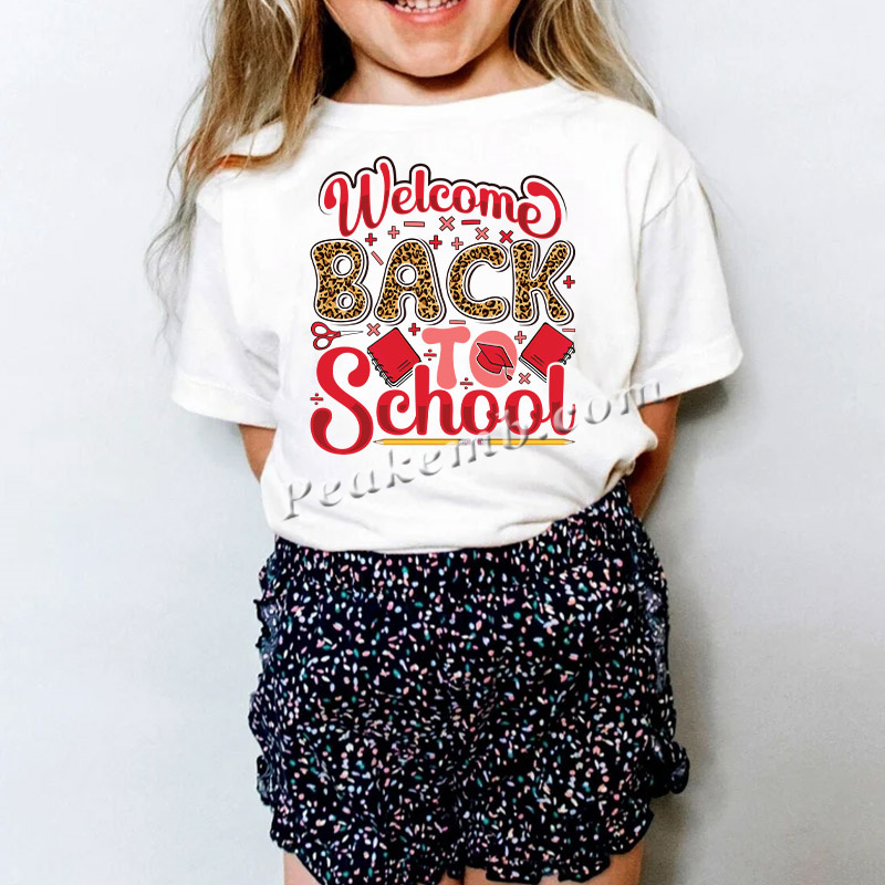 Custom cloth patch welcome back to school heat press eco-friendly dtf transfer print 4 Custom cloth patch welcome back to school heat press eco-friendly dtf transfer print - Image 2