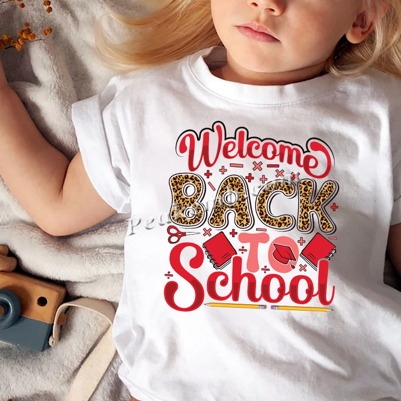 Custom cloth patch welcome back to school heat press eco-friendly dtf transfer print 5 Custom cloth patch welcome back to school heat press eco-friendly dtf transfer print - Image 3