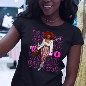 Virgo black afro girl custom sticke …
