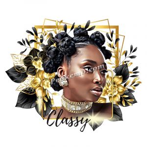 Classy afro girl design heat press  …