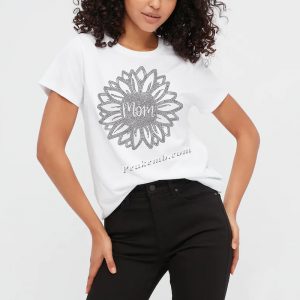 Iron on rhinestone design flower ma &hellip;