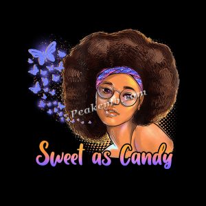 Sweet as candy afro girl heat press …