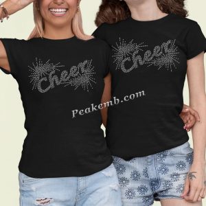 Crystal rhinestone cheer heat press &hellip;